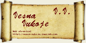 Vesna Vukoje vizit kartica